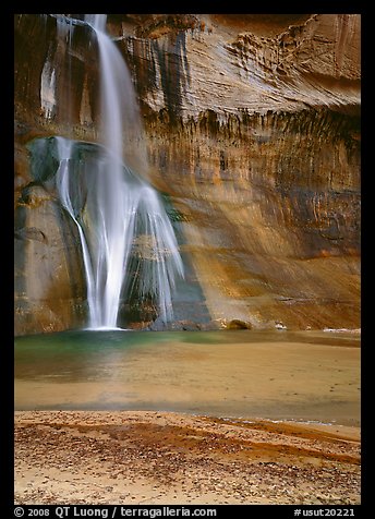 Lower Calf Creek Falls and pool. Grand Staircase Escalante National Monument, Utah, USA