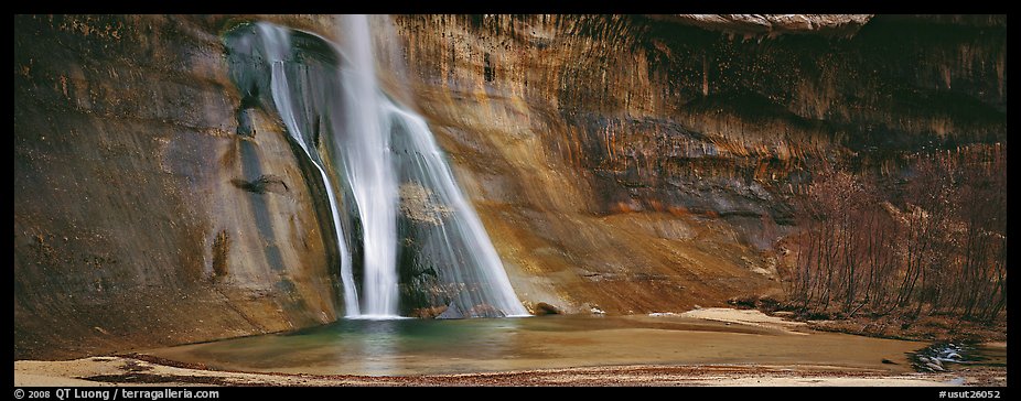 Lower Calf Creek waterfall. Grand Staircase Escalante National Monument, Utah, USA (color)