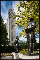 Joseph Smith statue, Temple Square. Utah, USA ( color)