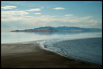 Beach and Great Salt Lake, Antelope Island. Utah, USA ( color)