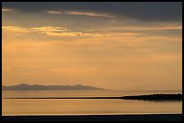 Ridgelines at sunset, Antelope Island, Great Salt Lake,. Utah, USA ( color)