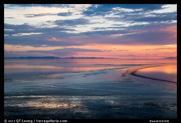 Sunset over Great Salt Lake. Utah, USA (color)