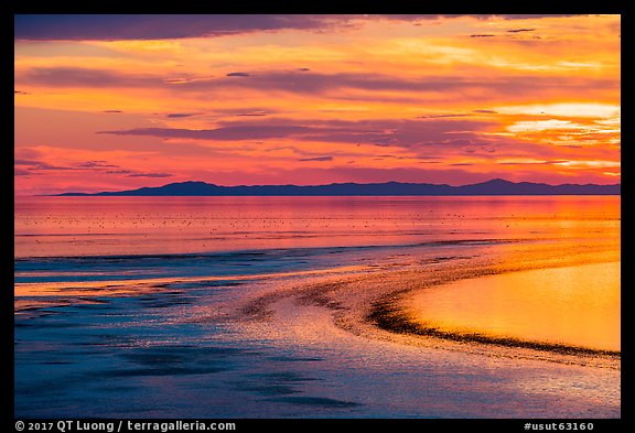 Great Salt Lake sunset. Utah, USA (color)