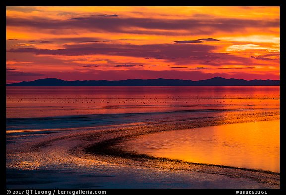 Antelope Island sunset. Utah, USA (color)