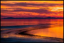 Antelope Island sunset. Utah, USA ( color)