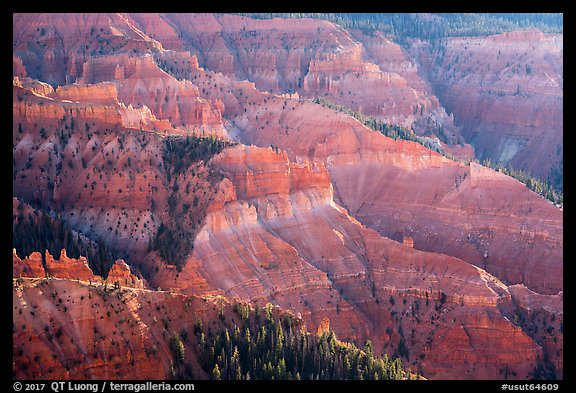 View from Chessmen Ridge Overlook. Cedar Breaks National Monument, Utah, USA (color)