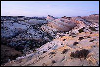 Castle Rock from Yellow Rock, dusk. Grand Staircase Escalante National Monument, Utah, USA ( color)