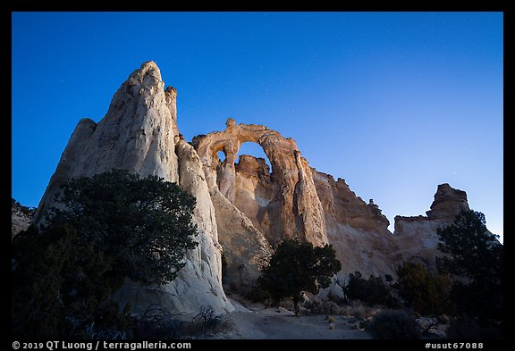 Grosvenor Arch at dawn. Grand Staircase Escalante National Monument, Utah, USA (color)