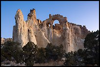 152-foot high Grosvenor Arch, dawn. Grand Staircase Escalante National Monument, Utah, USA ( color)