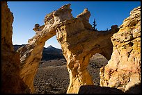 Double span of Grosvenor Arch from the back. Grand Staircase Escalante National Monument, Utah, USA ( color)