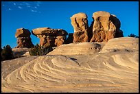 Swirls and hoodoos, Devils Garden. Grand Staircase Escalante National Monument, Utah, USA ( color)
