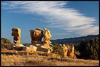 Hoodoos at sunset, Devils Garden. Grand Staircase Escalante National Monument, Utah, USA ( color)