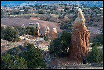 Mononliths and hills, Devils Garden. Grand Staircase Escalante National Monument, Utah, USA ( color)