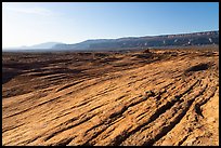 Sandstone slickrock, Straight Cliffs, and Navajo Mountain. Grand Staircase Escalante National Monument, Utah, USA ( color)