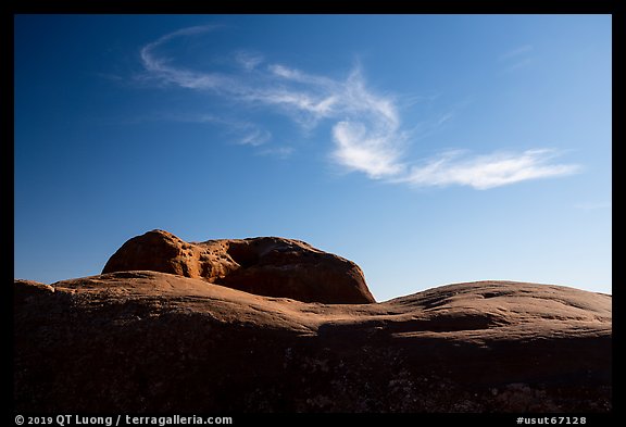 Dance Hall Rock and cloud. Grand Staircase Escalante National Monument, Utah, USA (color)