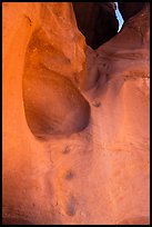 Peek-a-Boo slot canyon entrance with carved steps. Grand Staircase Escalante National Monument, Utah, USA ( color)