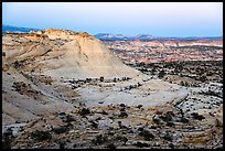 Sandstone domes, twilight. Grand Staircase Escalante National Monument, Utah, USA ( color)