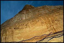 Cliff with Hundred Handprints panel. Grand Staircase Escalante National Monument, Utah, USA ( color)