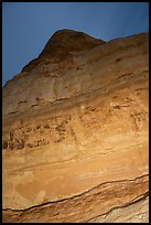 Cliff with Hundred Handprints at night. Grand Staircase Escalante National Monument, Utah, USA ( color)