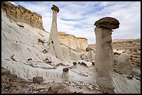 Wahweap Hoodoos and cliffs. Grand Staircase Escalante National Monument, Utah, USA ( color)