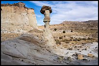 Caprock and cliffs, Wahweap Wash. Grand Staircase Escalante National Monument, Utah, USA ( color)