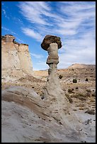 Silt stone Caprock and cliffs, Wahweap Wash. Grand Staircase Escalante National Monument, Utah, USA ( color)