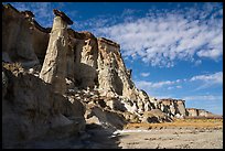 Tall caprock and cliffs bordering Wahweap Wash. Grand Staircase Escalante National Monument, Utah, USA ( color)