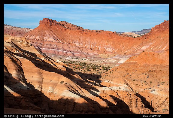 Colorful badlands, Old Paria. Grand Staircase Escalante National Monument, Utah, USA (color)