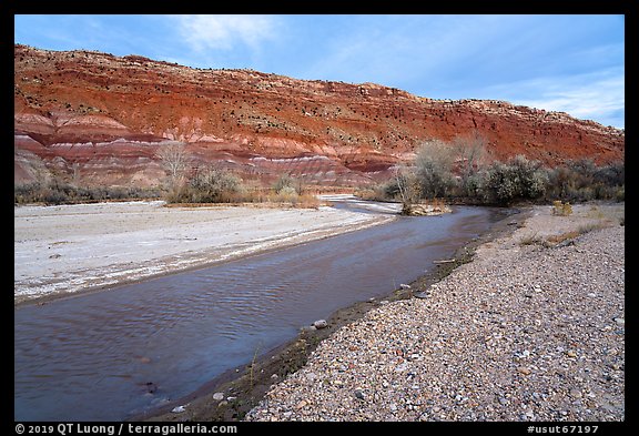 Paria Riverbanks, Old Pahrea. Grand Staircase Escalante National Monument, Utah, USA (color)