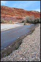 Paria River and cliffs. Grand Staircase Escalante National Monument, Utah, USA ( color)