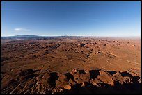 Indian Creek from Needles Overlook by moonlight. Bears Ears National Monument, Utah, USA ( color)