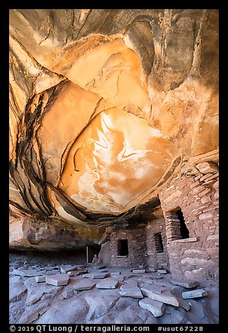 Fallen Roof Ruin. Bears Ears National Monument, Utah, USA (color)