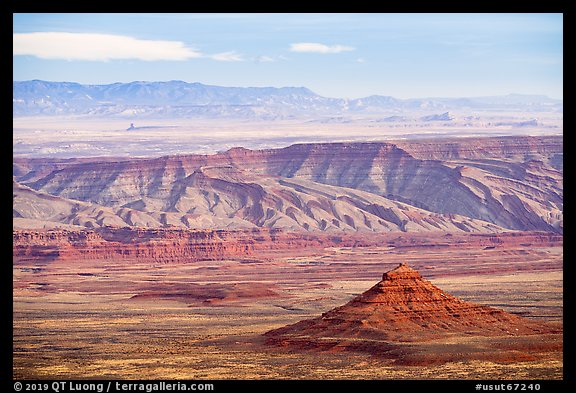 Valley of the Gods from above. Bears Ears National Monument, Utah, USA (color)