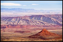 Valley of the Gods from above. Bears Ears National Monument, Utah, USA ( color)