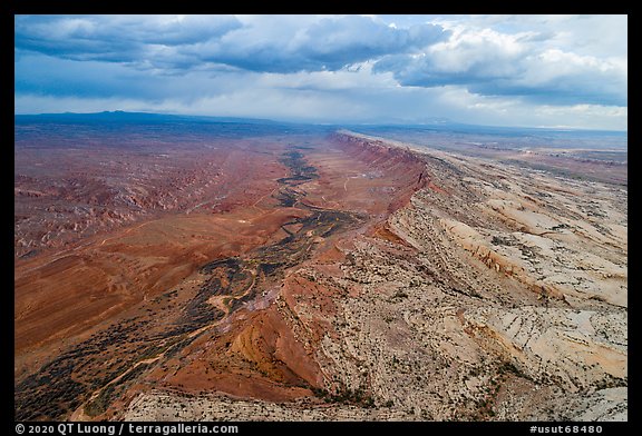 Aerial view of Comb Ridge. Bears Ears National Monument, Utah, USA (color)