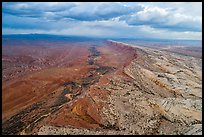 Aerial view of Comb Ridge. Bears Ears National Monument, Utah, USA ( color)