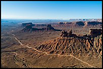 Aerial view of Valley of the Gods. Bears Ears National Monument, Utah, USA ( color)