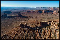 Aerial view of buttes in Valley of the Gods. Bears Ears National Monument, Utah, USA ( color)