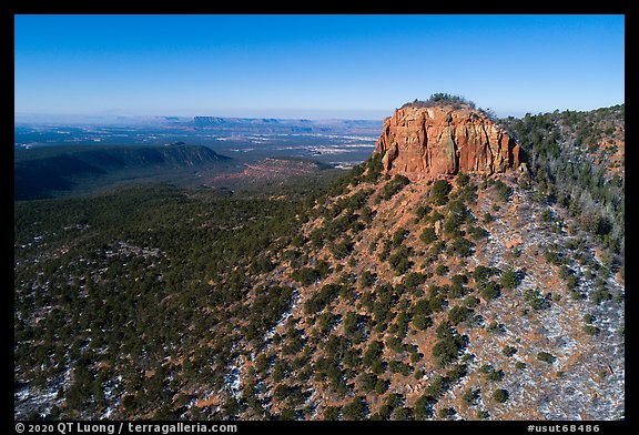 Aerial view of West Bears Ears Butte and Cedar Mesa. Bears Ears National Monument, Utah, USA (color)