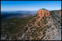 Aerial view of West Bears Ears Butte and Cedar Mesa. Bears Ears National Monument, Utah, USA ( color)