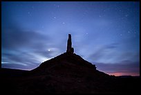 Spire and stars, Valley of the Gods. Bears Ears National Monument, Utah, USA ( color)