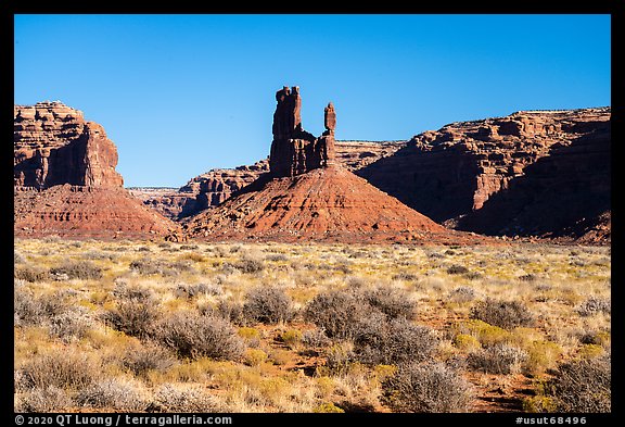 Valley of the Gods. Bears Ears National Monument, Utah, USA (color)