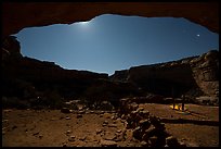 Perfect Kiva and alcove at night. Bears Ears National Monument, Utah, USA ( color)