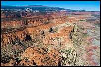 Aerial view of multicolored cliffs. Grand Staircase Escalante National Monument, Utah, USA ( color)