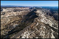 Aerial view of Hogback Ridge. Grand Staircase Escalante National Monument, Utah, USA ( color)