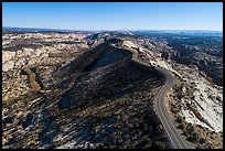 Aerial view of Scenic Byway 12. Grand Staircase Escalante National Monument, Utah, USA ( color)