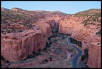 Burr Trail winding into Long Canyon. Grand Staircase Escalante National Monument, Utah, USA ( color)