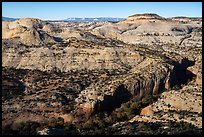 Sandstone canyons and domes from Hogback Ridge. Grand Staircase Escalante National Monument, Utah, USA ( color)
