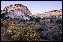 Johnson Canyon at dusk. Grand Staircase Escalante National Monument, Utah, USA ( color)