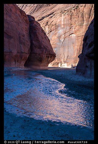 Paria River in Paria Canyon. Grand Staircase Escalante National Monument, Utah, USA (color)